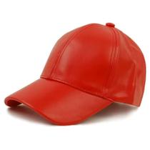 Boné de Couro PU Premium Aba Curva Ajustável Casual Unissex Confortável Regulável Moderno Urbano Boné de Couro PU Premium Aba Curva Ajustável Casual Unissex Confortável Regulável Moderno Urbano