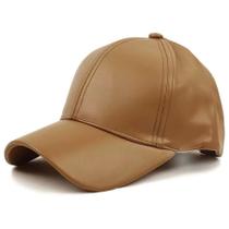 Boné de Couro PU Premium Aba Curva Ajustável Casual Unissex Confortável Regulável Moderno Urbano Boné de Couro PU Premium Aba Curva Ajustável Casual Unissex Confortável Regulável Moderno Urbano