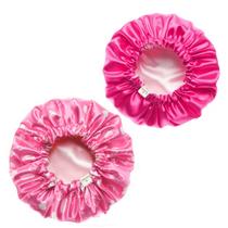 Boné de dormir com capô de cetim para bebês YANIBEST reversível rosa 6-36M