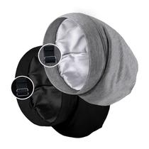 Boné de dormir LULUSILK forrado de cetim para cabelos cacheados, pacote com 2 unidades Boné de dormir LULUSILK forrado de cetim para cabelos cacheados, pacote com 2 unidades