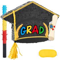 Boné de formatura Piñata WERNNSAI com venda e bastão