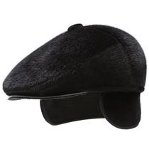 Boné de inverno, boné plano, protetor de ouvido de pele sintética Gatsby Newsboy Ivy Ca Boné de inverno, boné plano, protetor de ouvido de pele sintética Gatsby Newsboy Ivy Ca