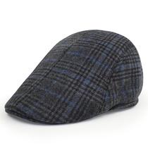 Boné de lã plana masculino com padrão xadrez ajustável Gatsby Newsboy Boné de lã plana masculino com padrão xadrez ajustável Gatsby Newsboy