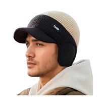 Boné De Malha Bicolor Estilo Dad Hat Com Proteção Para as Orelhas, Moderno, Para Uso Externo, Para Boné De Malha Bicolor Estilo Dad Hat Com Proteção Para as Orelhas, Moderno, Para Uso Externo, Para