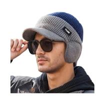 Boné De Malha Bicolor Estilo Dad Hat Com Proteção Para as Orelhas, Moderno, Para Uso Externo, Para