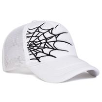Boné de Malha Espacial com Teia de Aranha Masculino, Boné de Beisebol Ajustável - Boné de Malha Espacial com Teia de Aranha Masculino, Boné de Beisebol Ajustável -