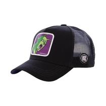 Boné De Malha Hip-Hop Ajustável Com Bordado Do Dragon Ball Son Goku Para Homens, Visor De Verão