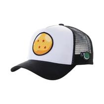 Boné De Malha Hip-Hop Ajustável Com Bordado Do Dragon Ball Son Goku Para Homens, Visor De Verão