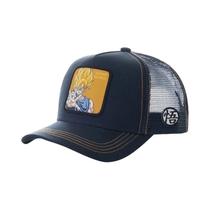 Boné De Malha Hip-Hop Ajustável Com Bordado Do Dragon Ball Son Goku Para Homens, Visor De Verão