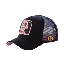 Boné De Malha Hip-Hop Ajustável Com Bordado Do Dragon Ball Son Goku Para Homens, Visor De Verão