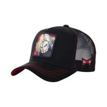Boné De Malha Hip-Hop Ajustável Masculino Com Bordado Dragon Ball Buu Goku, Viseira De Sol Para