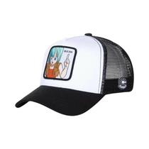 Boné De Malha Hip-Hop Masculino Ajustável Com Bordado Dragon Ball Buu Goku, Viseira De Sol Para