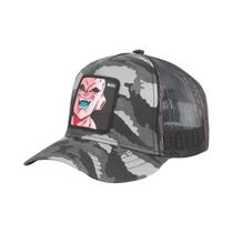 Boné De Malha Hip-Hop Masculino Ajustável Com Bordado Dragon Ball Buu Goku, Viseira De Sol Para