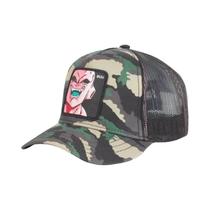 Boné De Malha Hip-Hop Masculino Ajustável Com Bordado Dragon Ball Buu Goku, Viseira De Sol Para