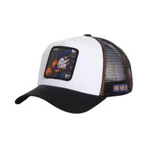 Boné De Malha Hip-Hop Masculino Ajustável Com Bordado Dragon Ball Buu Goku, Viseira De Sol Para