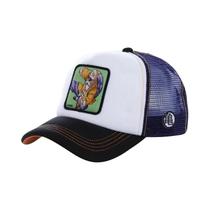 Boné De Malha Hip-Hop Masculino Ajustável Com Bordado Dragon Ball Buu Goku, Viseira De Sol Para