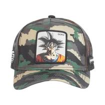 Boné De Malha Hip-Hop Masculino Ajustável Com Bordado Dragon Ball Buu Goku, Viseira De Sol Para