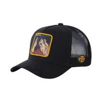 Boné De Malha Hip-Hop Masculino Ajustável Com Bordado Dragon Ball Buu Goku, Viseira De Sol Para