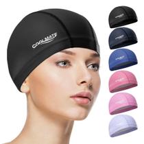 Boné de natação COOLMATE, tecido impermeável para adultos, preto