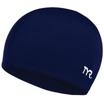 Boné de natação TYR Adult Lycra Fiber Navy UPF 50+ por mais de 16 anos