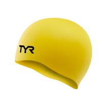 Boné de natação TYR Wrinkle Free Silicone Amarelo