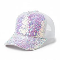 Boné de Paetê Baseball Feminino C:Preto Boné de Paetê Baseball Feminino C:Preto