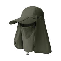 Boné de Pesca Unissex com Proteção UV - Secagem Rápida e Guarda-Sol Removível