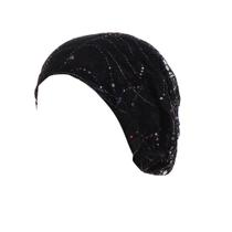 Boné de quimioterapia feminina Chapéu muçulmano Tampão de cabeça colorida