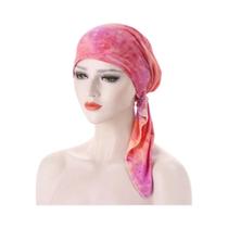 Boné de Quimioterapia Feminino com Estampa Floral - Hijab de Algodão Elástico