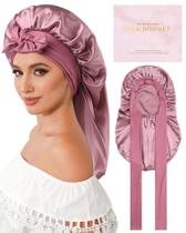 Boné de seda AWAYTR 100% seda amora para cabelos longos, ouro rosa