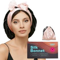 Boné de Seda para Dormir 100% Seda de Amora - Para Mulheres