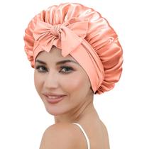 Boné de seda ZIMASILK 100% amora para mulheres que dormem, coral