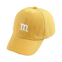 Boné De Sol Ajustável Para Crianças, Cor Sólida Com Letras Bordadas, Boné De Beisebol Para Meninos E