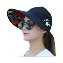 Boné De Sol Feminino Casual Dobrável Com Proteção UV Estilo Coreano Para Viagem Praia Capacete De Boné De Sol Feminino Casual Dobrável Com Proteção UV Estilo Coreano Para Viagem Praia Capacete De