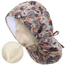 Boné de trabalho IRIS CRAFT ajustável de algodão forrado de cetim unissex