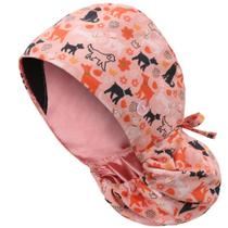 Boné de trabalho IRIS CRAFT ajustável de algodão forrado de cetim unissex