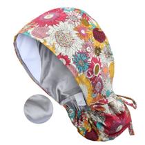 Boné de trabalho QBA ajustável com botão forrado de cetim, chapéu de algodão