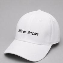 Boné dead head fitão aba curva escrita feliz no simples Boné dead head fitão aba curva escrita feliz no simples