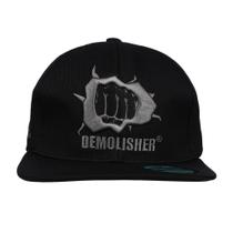 Boné Demolisher Puntch Cinza Aba Reta - Preto Boné Demolisher Puntch Cinza Aba Reta - Preto