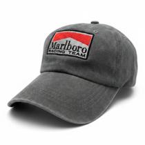 Bone Desbotado Estilo Marlboro Vintage F1 Anos 80 Racing - Cinza