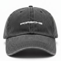 Bone Desbotado Estilo Porsche Retro Vintage Minimalista F1 - Preto Bone Desbotado Estilo Porsche Retro Vintage Minimalista F1 - Preto