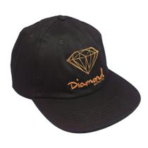 Boné Diamond Aba Curva OG Sign Unstructured Snapback Marrom