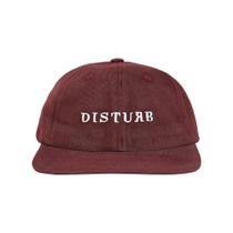Boné Disturb 6 Panel Logo Washed in Burgundy