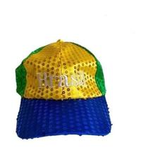 Boné do Brasil Ajustável com Paetê Modelo 2 -Art Brink