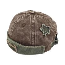 Boné Docker Unissex Estilo Vintage Com Efeito Lavado, Sem Aba, Ajustável, Com Estrelas Em Patchwork, Boné Docker Unissex Estilo Vintage Com Efeito Lavado, Sem Aba, Ajustável, Com Estrelas Em Patchwork,