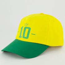 Boné Dras Sports Brasil 10 Amarelo e Verde Boné Dras Sports Brasil 10 Amarelo e Verde