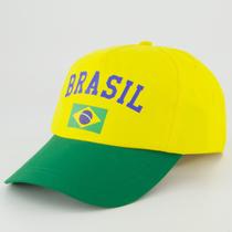 Boné Dras Sports Brasil Amarelo e Azul Boné Dras Sports Brasil Amarelo e Azul