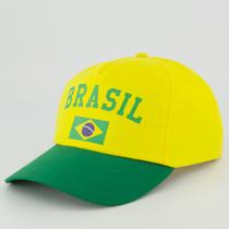 Boné Dras Sports Brasil Amarelo e Verde Boné Dras Sports Brasil Amarelo e Verde