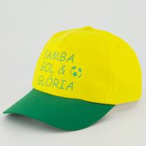 Boné Dras Sports Brasil Samba Amarelo e Verde Boné Dras Sports Brasil Samba Amarelo e Verde
