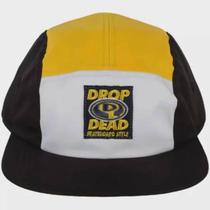 Boné Drop Dead Five Panel Amarelo e Preto